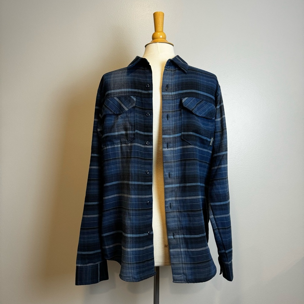 Blue Button Up Long Sleeve Shirt